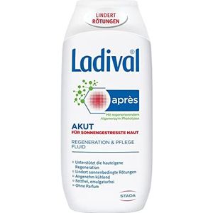 Ladival Akut After Kalmering Fluid – verfrissende aftersun lotion voor regeneratie van de huid na het verblijf van de zon, 200 ml