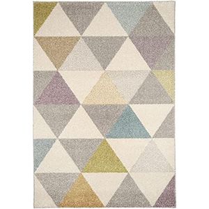 Benuta Tapijt Pastel Geomet Multicolor 80x150 cm Modern tapijt voor woon- en slaapkamer