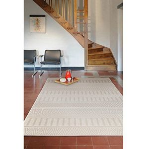 benuta Naoto Tapijt voor binnen en buiten, beige, 120 x 170 cm, onderhoudsvriendelijk tapijt, geschikt voor binnen en buiten, balkon en terras