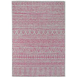 Benuta Indoor & outdoor tapijt Cleo Pink 120x170 cm - outdoor tapijt voor balkon & tuin, 4053894760259