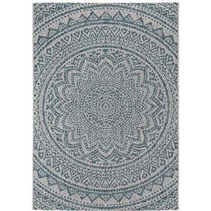 Benuta Indoor & outdoor tapijt Cleo beige / blauw 120x170 cm - outdoor tapijt voor balkon & tuin 4053894761881