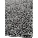 benuta Hoogpolig tapijt 133 x 190 cm donkergrijs gedraaid zonder schadelijke stoffen kunstvezel