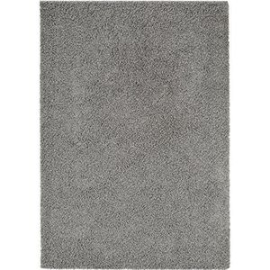 Benuta Shaggy hoogpolig tapijt Swirls, kunstvezel, donkergrijs, 133 x 190,0 x 2 cm