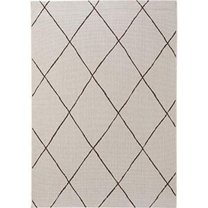 benuta PLUS Binnen en buiten tapijt Metro plat weefsel modern weerbestendig crème 120x170 cm - outdoor tapijt voor balkon & tuin