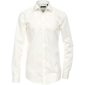 VENTI - Overhemd - Beige - Modern Fit - Strijkvrij - Mouwlengte 72