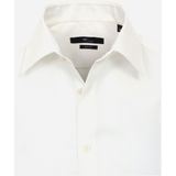 VENTI - Overhemd - Beige - Modern Fit - Korte Mouw - Strijkvrij