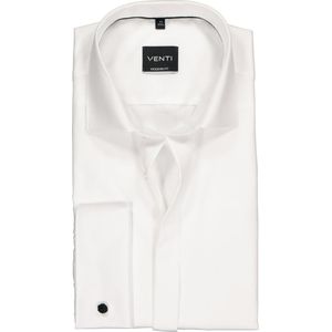 Venti - Gala - Shirt - Wit - 100% Katoen - Kent Kraag - Dubbele Manchet - Poplin