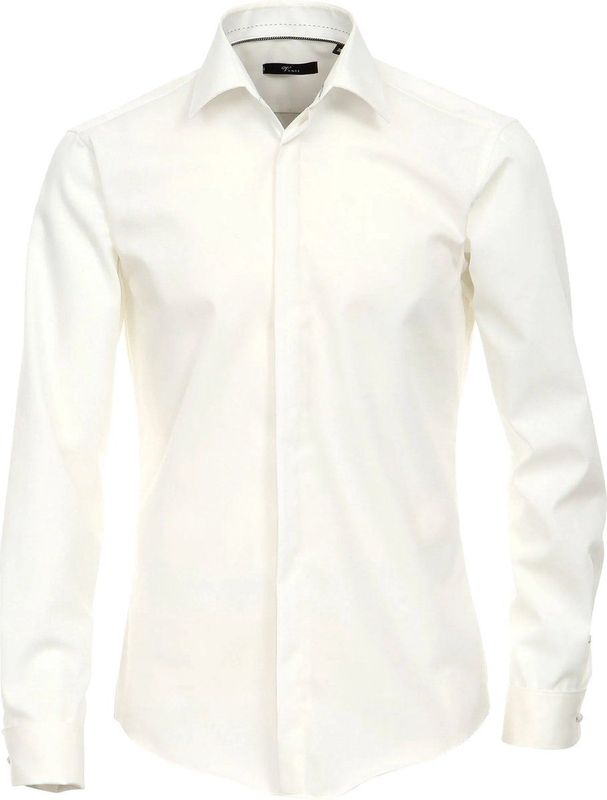 VENTI modern fit smoking overhemd, mouwlengte 72 cm, popeline, beige