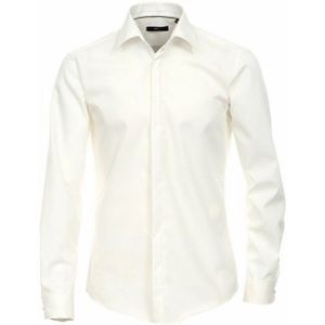 VENTI - Smoking Overhemd - Wit - Poplin - Dubbele Manchetten