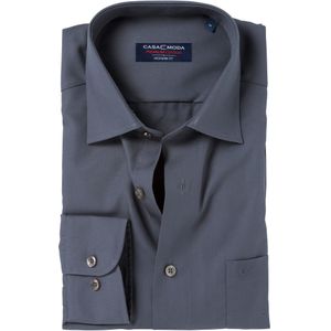 CASA MODA modern fit overhemd - antraciet grijs - Strijkvrij - Boordmaat: 39