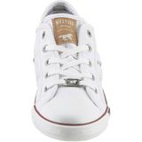 MUSTANG 1099-310-1 Sneakers - Wit - Textiel - Vetersluiting - Platte Hak