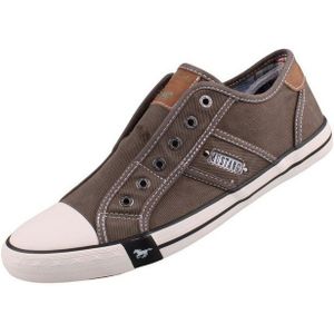 Mustang - 4058-401-5 - Heren Instappers - Grijs - Textiel
