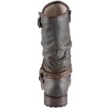 Mustang - Enkellaarsjes - Grafiet/Used - Sluiting Ritssluiting - Blokhak