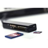 ednet 85240 Externe geheugenkaartlezer USB 3.2 Gen 1 (USB 3.0) Zwart
