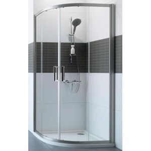 Huppe Classics 2 kwartrond met schuifdeur 90 90x190cm r550 matzilver helder glas C20604087321