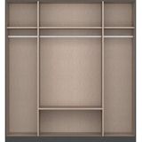 rauch Drehtürenschrank StyleUp Typ Dark & Wood mit trendigen farblich abgesetzten Griffen