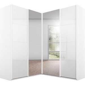 rauch Schwebetürenschrank "Quadra", Eckschrank inkl. Türendämpfer und Schubladeneinsatz, mit Spiegeltüren