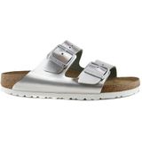 Muiltjes Arizona BIRKENSTOCK. Leer materiaal. Maten 36. Zilver kleur