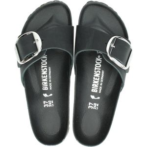 Muiltjes in vet leer Madrid Big Buckle BIRKENSTOCK. Leer materiaal. Maten 36. Zwart kleur