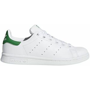 Adidas Originals, Witte Leren Stan Smith J Sneakers met Logo Wit, Heren, Maat:36 2/3 EU