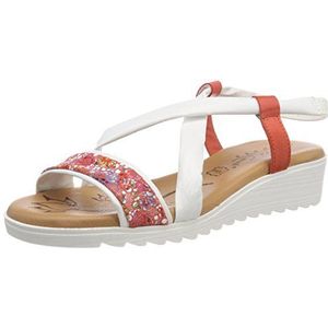 Andrea Conti 0145708 open sandalen voor dames, Meerkleurig koraal gecombineerd, 37 EU