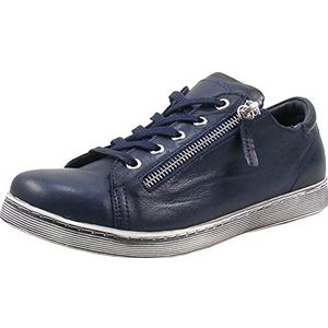 Andrea Conti Dames veterschoenen lage schoenen leer 0347893, blauw., 41 EU