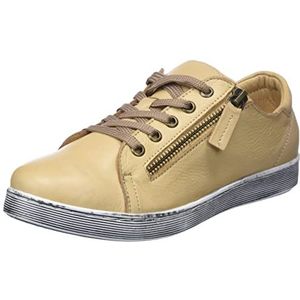 Andrea Conti Dames veterschoenen halfhoge schoenen leer 0347893, camel, 36 EU