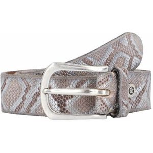 b.belt Riem leer braun- metallic 80 cm