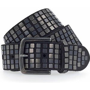 b.belt Quinn Studded Riem Leer schwarz 105 cm