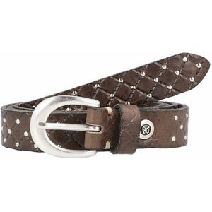 b.belt Lilou Studded Riem Leer anthrazit 80 cm