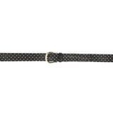 b.belt Lina Gouden Studded Riem Leer schwarz 75 cm