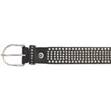 b.belt Riva Studded Belt Leer schwarz 90 cm