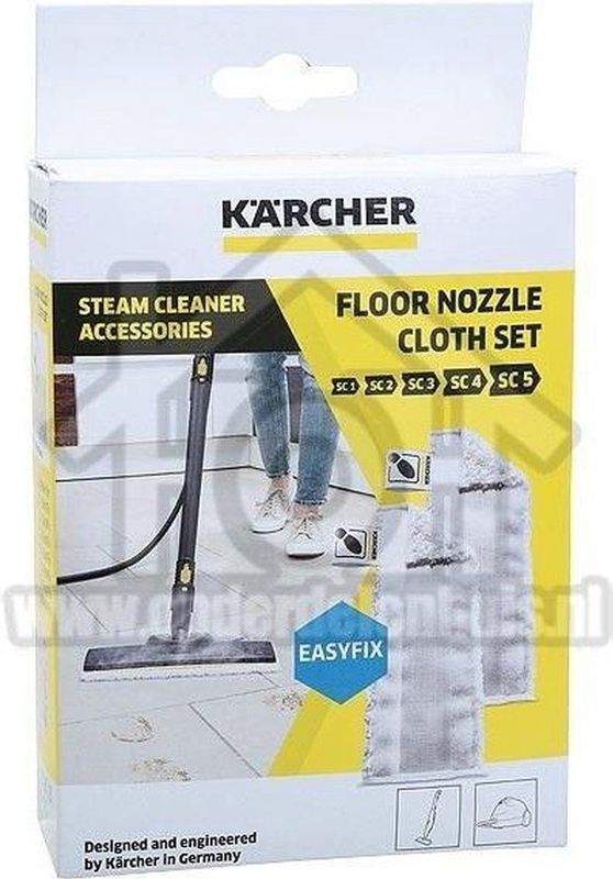 Kärcher - Easyfix - Vloerdoeken - Wit - Klittenband - 2 Stuks