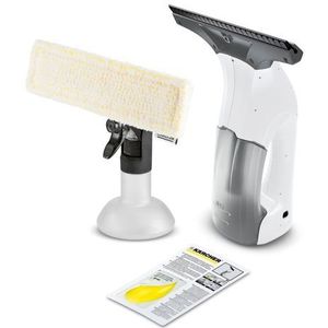 Kärcher Window Vac WV 1 Plus, accuduur: 20 min, LED laadstatusindicatie, vuilwater reservoir: 100 ml, gewicht: 0,5 kg, spuitfles + microvezeldoek, 20 ml ruitenreinigerconcentraat