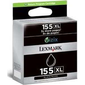 Lexmark 155XL inktcartridge 1 stuk(s) Origineel Hoog (XL) rendement Zwart