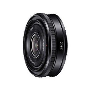 Sony SEL-20F28 groothoeklens (vaste brandpuntsafstand, 20 mm, F2.8, APS-C, geschikt voor A6000, A5100, A5000 en Nex series, E-Mount) zwart