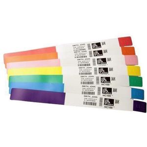 Zebra Z-Band Fun, Geel, 25x254 mm, 350 bandjes per cartridge -> Per 6 cartridges