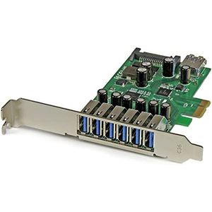 StarTech.com 7-poorts PCI Express USB 3.0 kaart - PCIe USB 3.0 (Super Speed) interfacekaart/controller 6 x externe en 1 x intern