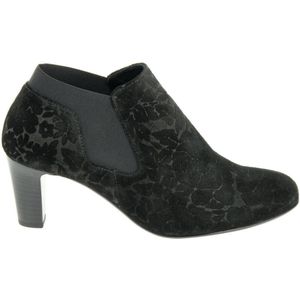 Gabor - Enkelboot - Zwart - Suède - Instapper - Kegelvormige Hak