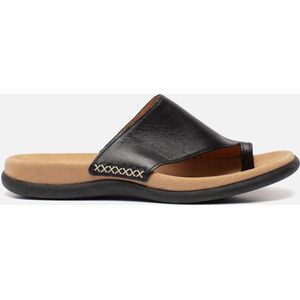 Gabor - Best Fitting - Dames Teenslipper - Zwart - Leer