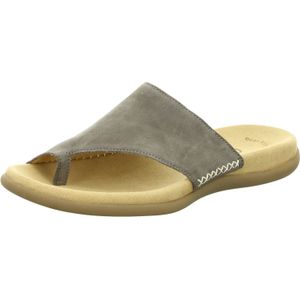 Gabor - Slippers - Grijs - Leer - Dames - Best Fitting Voetbed