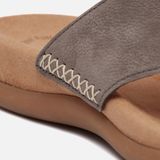 Gabor - Dames Teenslipper - Taupe - Suede - Rubber Zool