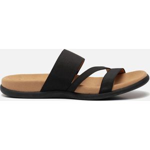 Gabor - 03.702 - Damessandalen - Zwart - Textiel - Leer