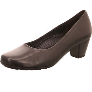 Gabor, Schoenen, Dames, Zwart, 38 1/2 EU, Zwarte Leren Klassieke Comfortabele Hakken