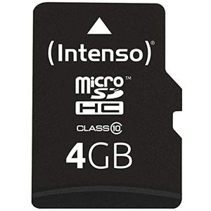 Intenso 3413450 Micro-SDHC-geheugenkaart, 4 GB, klasse 10