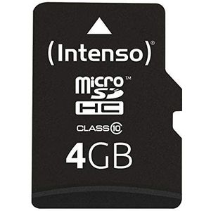 Intenso - MicroSDHC Geheugenkaart - 4GB - Zwart - Class 10