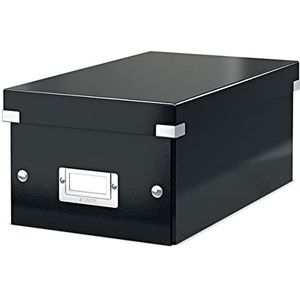 Leitz 60420095 archiefdoos Click & Store CD, grijs karton voor dvd's 352 x 206 x 147 mm zwart