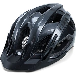 CUBE Fietshelm Quest - Racefiets helm - 15 Ventilatiegaten - SNAP 360 Fit System - Met LED-lamp - Verstelbaar - 57-62 cm - L - Glans Zwart