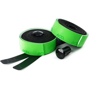 ACID Bar Tape RC 2.5 - Stuurlint - Polyurethaan met microvezels en nano-afwerking - Plakstrook - Aluminium stuurdoppen - 2000 x 30 x 2.5 mm - Groen/Zwart
