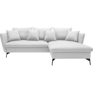 andas Ecksofa "LIVORNO,258 cm, L-Form,", Schlaffunktion u. Bettkasten (139/224cm), Samt, Struktur, Webstoff